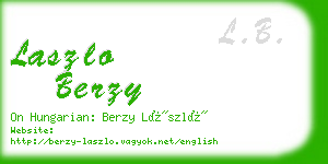 laszlo berzy business card